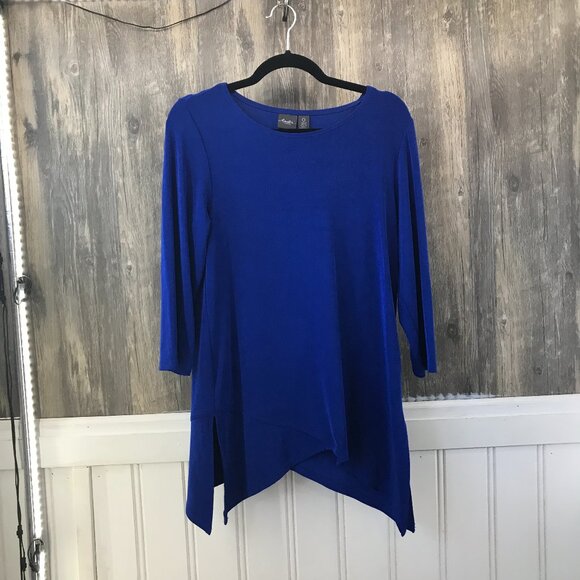 Chico's travelers royal blue tunic top size S - Picture 1 of 3